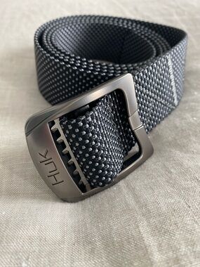 Fishing Nylon Webbing Belt, Adjustable Sizing, Casual, Lifestyle, Quick Black